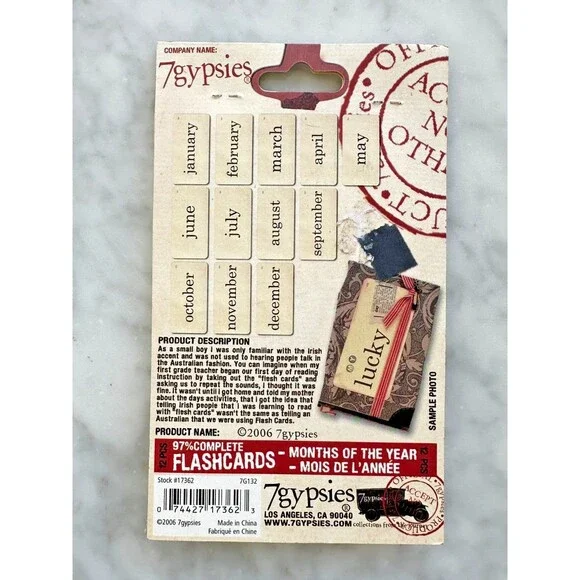 NEW Lot of 4 Scrapbook Embellishments & Clips- Christmas Winter & Months of Year - Picture 9 of 15